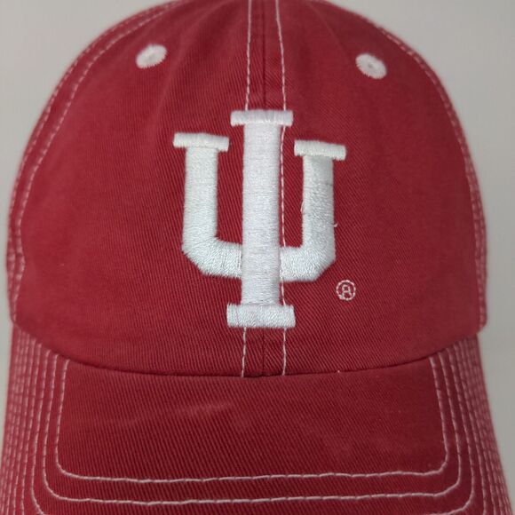 Adidas Indiana University Hoosiers Slideback Hat Red OSFM Embroidered Logo - Picture 4 of 13